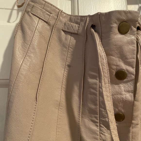 Free People A-Line Vegan Leather Mini Skirt - Picture 7 of 7